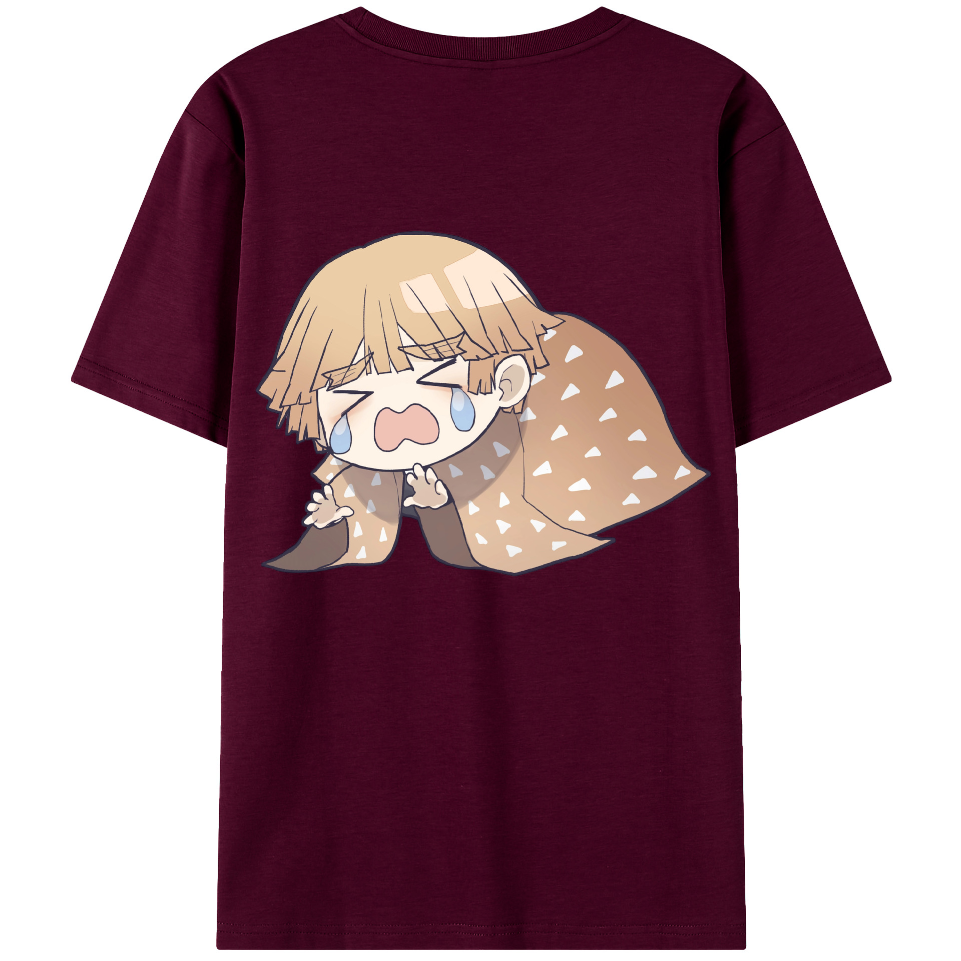 （画像用） 鬼滅の刃（きめつのやいば）我妻 善逸／あがつま ぜんいつ Agatsuma Zenitsu レディース半袖Tシャツ(バックプリント)